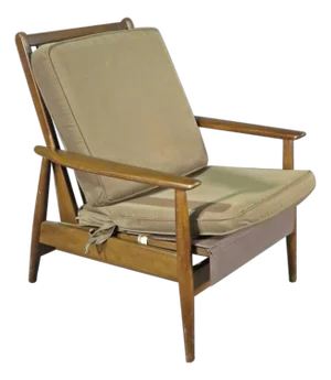 Mid 20th Century Vintage Walnut Rocking Chair