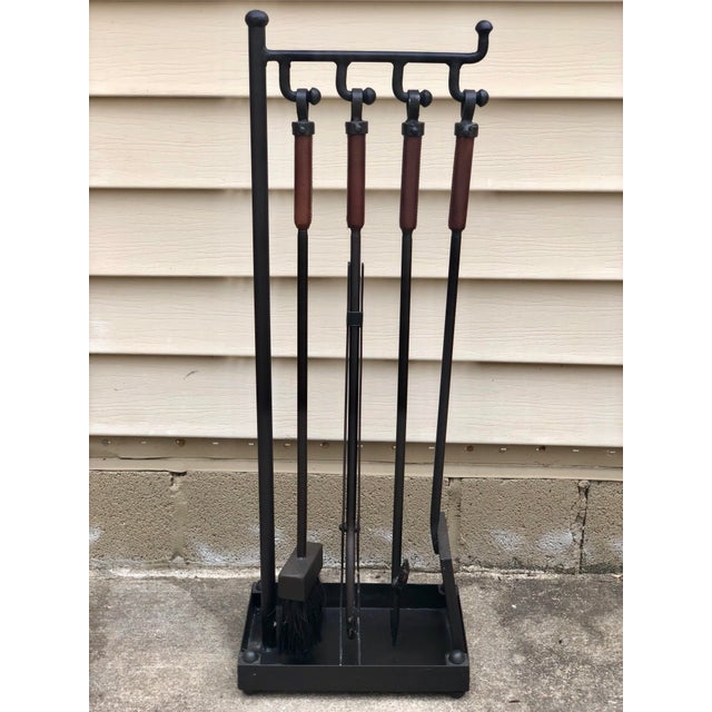 Pottery Barn Industrial Fireplace Tool Set Chairish