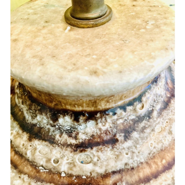 Mid 20th Century Mid 20th Century Mid-Century Modern Lava Drip Glaze Table Lamp For Sale - Image 5 of 7