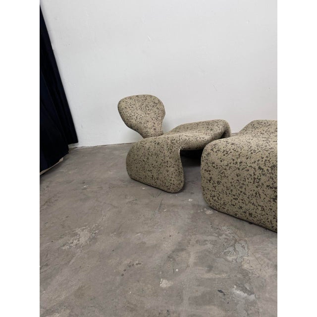Djinn Chair and Ottoman Set by Olivier Mourgue for Airborne, 1970s, Set of 2 For Sale - Image 16 of 18