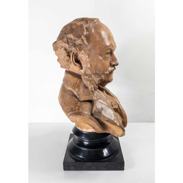 19th Century American Terra-Cotta Bust of a Gentleman by Olin Levi Warner For Sale - Image 4 of 18