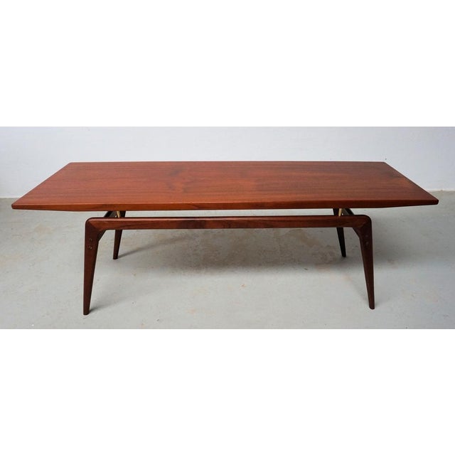 Fully Restored Danish Teak Coffee Table attributed to Arne Hovmand-Olsen, 1960s For Sale - Image 3 of 14