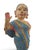 Blue Indian Hindu Female Attendant Abhaya Mudra Carved Wood Folk Art Statue For Sale - Image 8 of 12