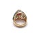 Black Gold Rubellite Tourmaline and Diamond Florentine Ring Size 6.5 For Sale - Image 4 of 9
