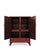 This 19th century armoire cabinet was handmade from sturdy catalpa wood and features a red finish with a traditional...