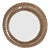 Mid-Century Modern French Round Rattan Mirror, 1950s For Sale