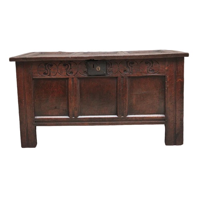 Oak Coffer, 1720 For Sale