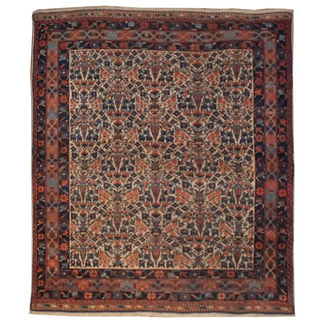 19th Century Vintage Afshar Rug For Sale In Chicago - Image 6 of 6