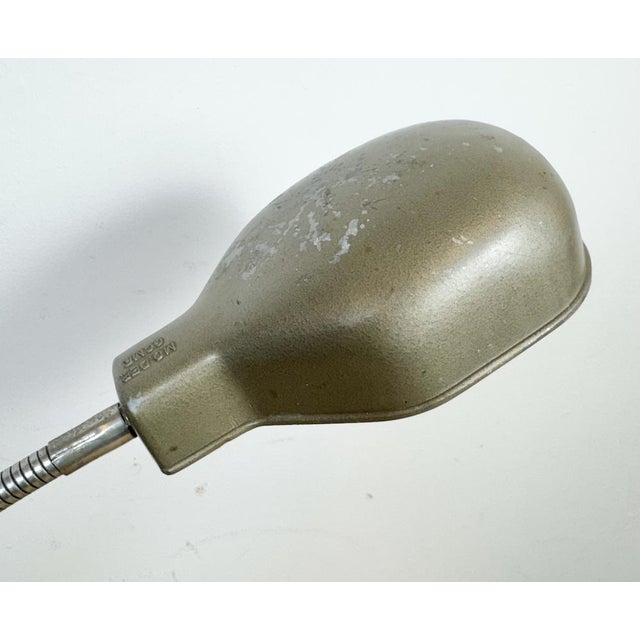 Vintage Grey Italian Gooseneck Table Lamp from GCME, 1950s For Sale - Image 9 of 18