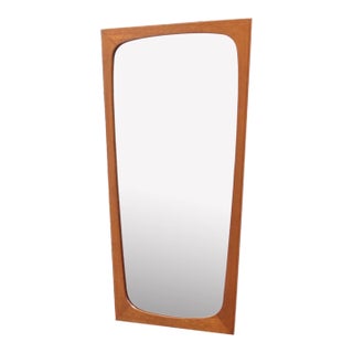 1960s Danish Modern Teak Wall Mirror For Sale