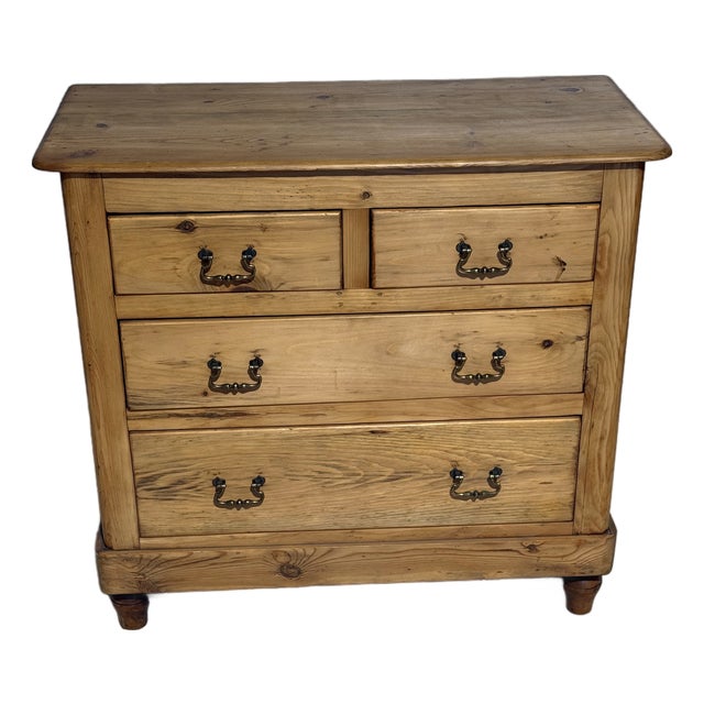 Antique Pine Two Over Two Drawers - Chest of Drawers From England For Sale