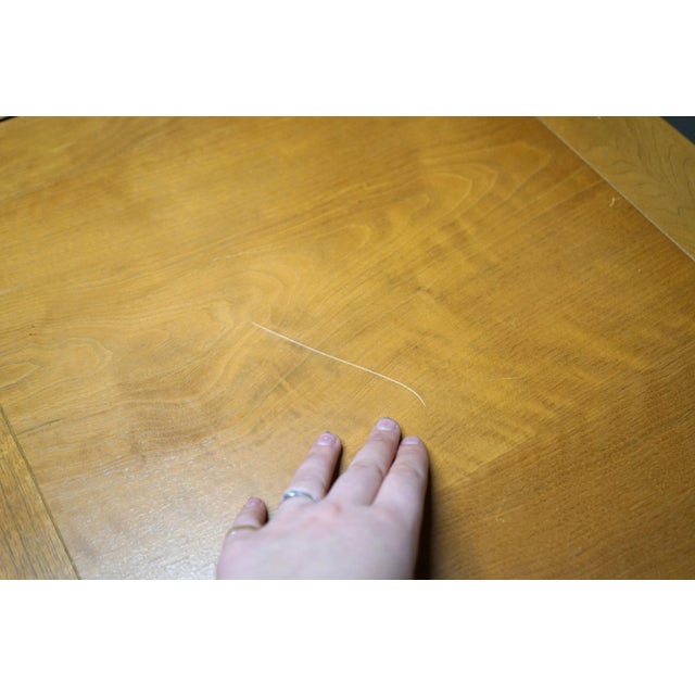 Baker Furniture Company 1950s Michael Taylor for Baker Walnut Extension Dining Table Far East Collection For Sale - Image 4 of 18