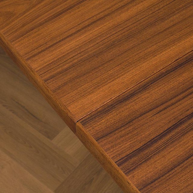 Brown Vintage Danish Round Dining Table with Extensions in Walnut from Omann Jun, 1950 For Sale - Image 8 of 10