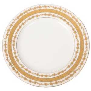 Six (6) Custom Tiffany Antique English Gilt Dessert Plates