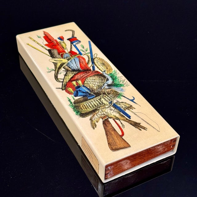 Brown Fornasetti "Trofeo Selvaggina" Enameled Box, ca. 1950's For Sale - Image 8 of 9