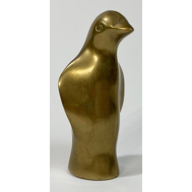 Vintage MCM Style Brass Penguin Paper Weight For Sale - Image 4 of 7