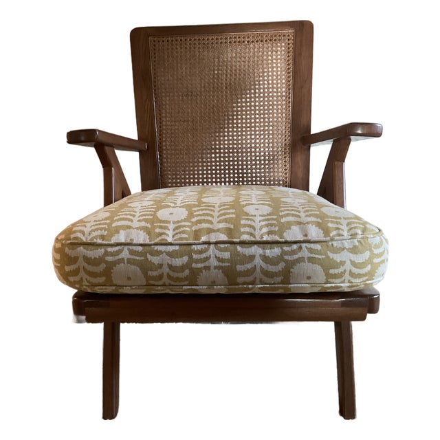 Hollywood at Home Chandigarh Chair With Penny Morrison Linen Cushion For Sale