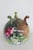 Green French Style Footed Porcelain Jardiniere Hand Painted Green With Flowers 4998b For Sale - Image 8 of 13