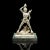 This is a vintage Colossus of Rhodes statue. A Greek, plated bronze ancient maritime figure, dating to the Art Deco...