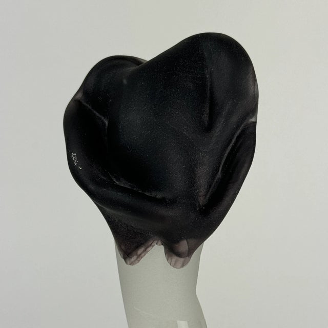 Glass 1990s Fellerman & Raabe Art Glass Sculpture of Elongated Swirling Head Portrait - Signed & Dated For Sale - Image 7 of 12