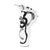 Black Hadrill Vase- Tall For Sale - Image 8 of 11