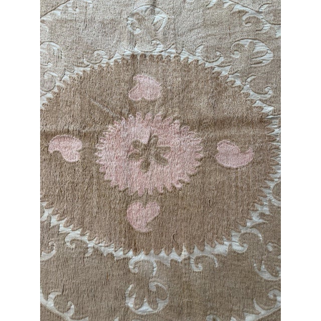 Vintage Embroidered Suzani from Samarkand, circa 1960s era. Dimension; 51'' x 60'' inches / 130 x 153 cm / 4'3'' x 5'...