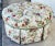 1990s Floral Roses Ottoman Tufted Round For Sale - Image 5 of 14