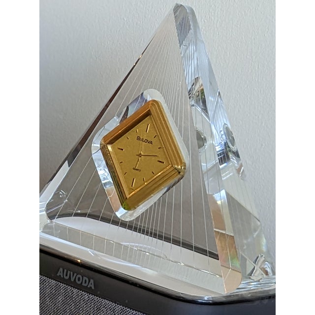 Beautiful Vintage Crystal Bulova Clock For Sale In Boston - Image 6 of 10