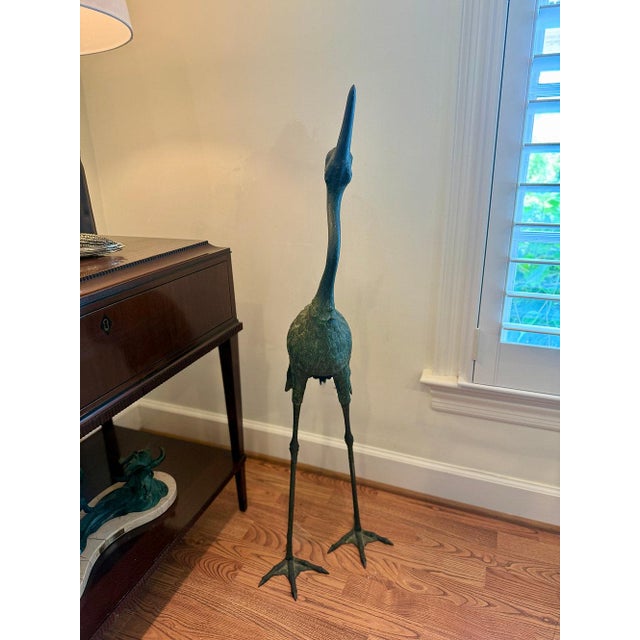 This attractive midcentury bronze sculpture may have originated in Japan or Italy and is cast using the lost wax method....
