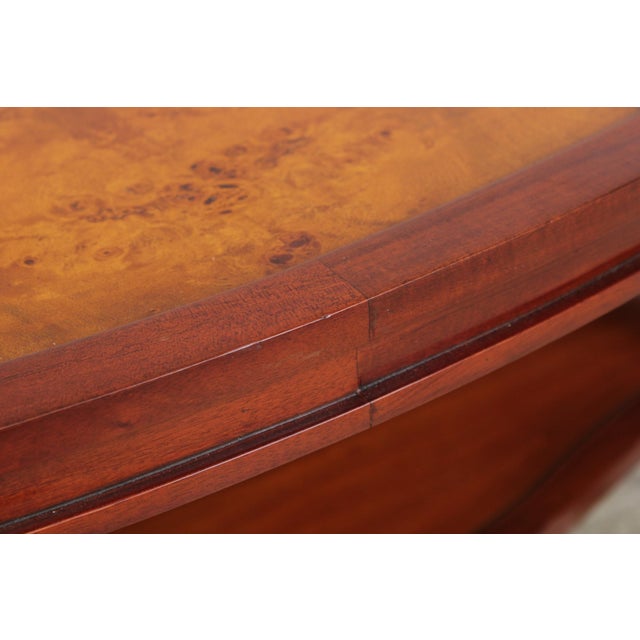 Gorgeous Burl Wood 2 Tier Coffee Table For Sale - Image 11 of 16