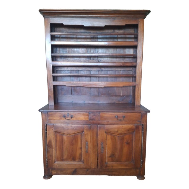 Large 2-Piece Fruitwood Sideboard in 18th-Century Provincial Style For Sale