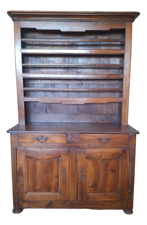 Large 2-Piece Fruitwood Sideboard in 18th-Century Provincial Style