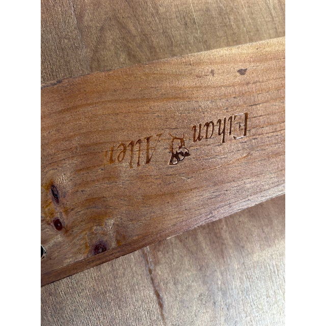 Wood 1970s Ethan Allen Old Tavern Dining Room Table and 6 Chairs For Sale - Image 7 of 7