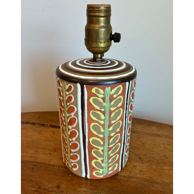 Ceramic Mid-Century Modern Brutalist Studio Stoneware Pottery Table Lamp Scandinavian 1970’s For Sale - Image 7 of 11