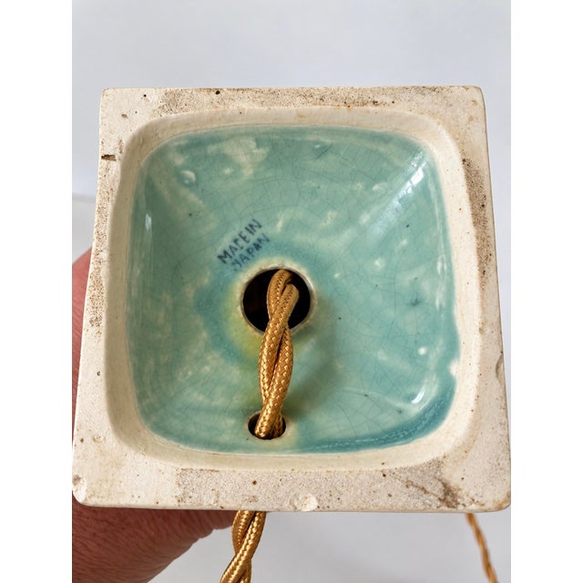 1930s Japanese Dimiuitive Celadon Glaze Japanese Urn Shaped Lamp For Sale - Image 10 of 14