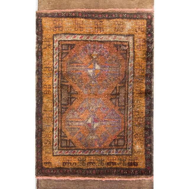 Brown Vintage Persian Baluch Rug For Sale - Image 8 of 14