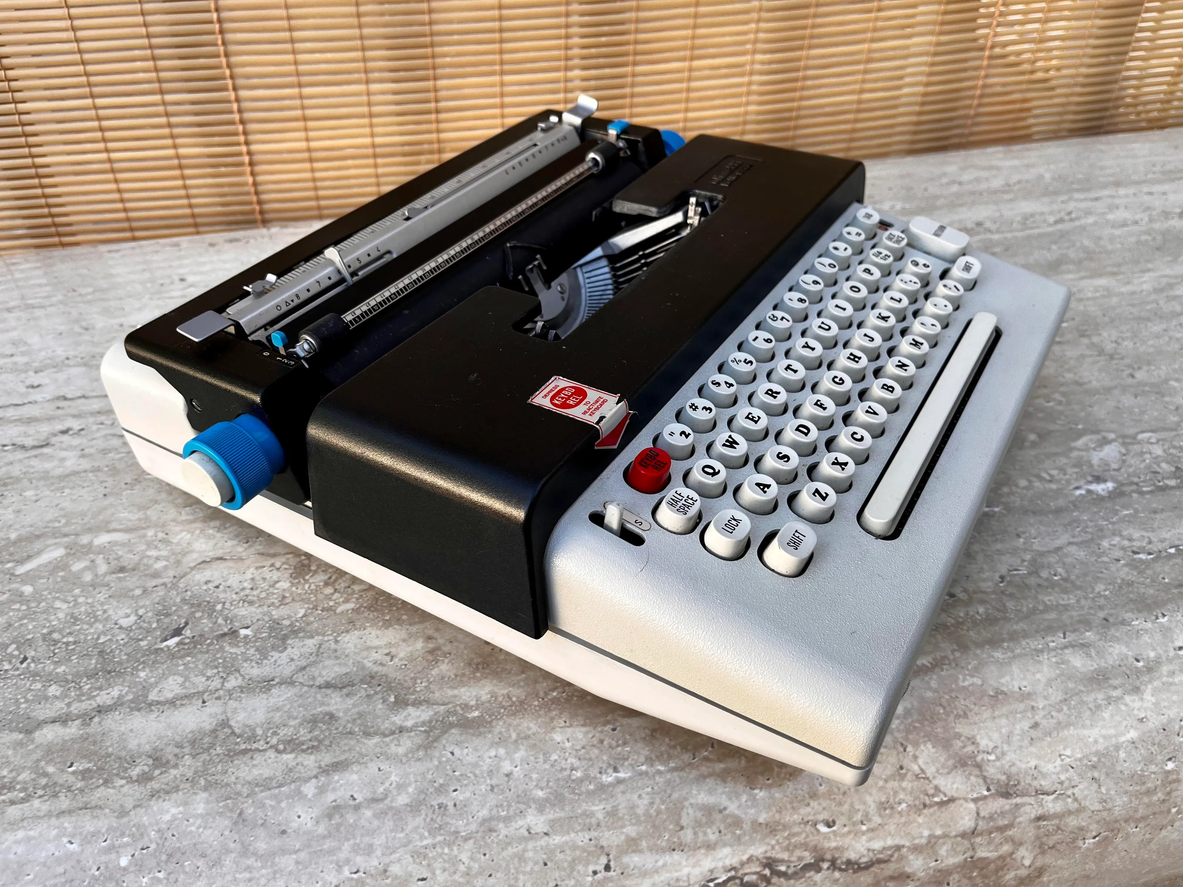 Vintage Olivetti Lettera 36 Portable Typewriter Designed by Ettore