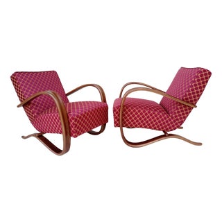 H-269 Lounge Chairs attributed to Jindrich Halabala for Up Zavody, 1930s, Set of 2 For Sale