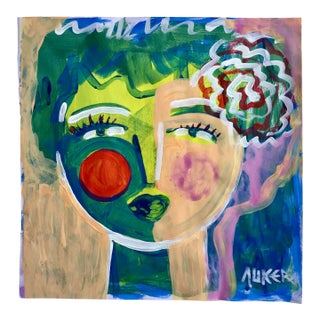 Contemporary Painting “La Gitana” Small Original Artwork on Paper by CL Auker For Sale