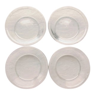 90's Clear Glass Dessert Bowls S/4 For Sale