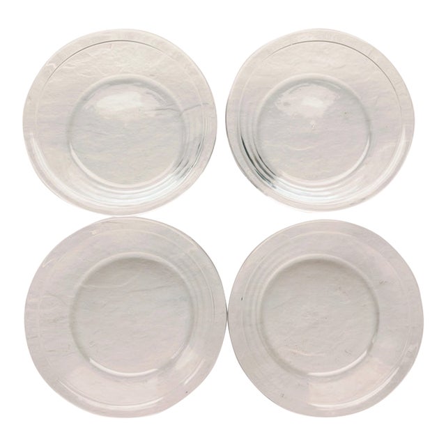 90's Clear Glass Dessert Bowls S/4 For Sale