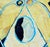 1950s Mid Century Yellow and Blue Large Scale Abstract by Louis Earnest Nadalini For Sale - Image 5 of 7