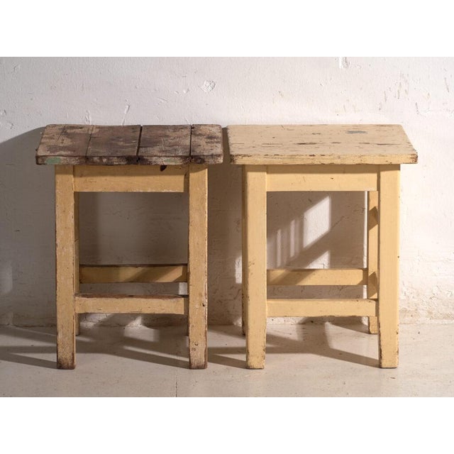 Bedside Tables in Pine Wood, Central Europe, 1940, Set of 2 For Sale - Image 3 of 11