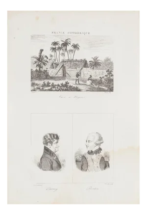 Unknown - Landscape and Portraits - Original Lithograph - 19th century