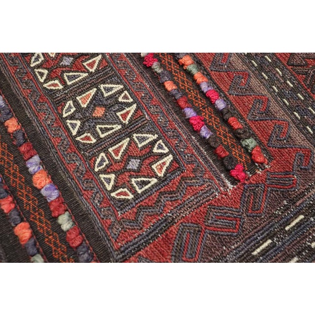 Afghan Oriental Nomadic Beloch Sumakh Kilim Runner Rug, 1920s For Sale - Image 13 of 17