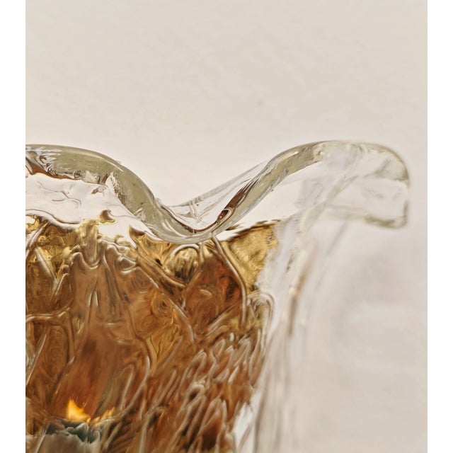 1980s Vintage Italian Wall Lamps in Murano Glass and Gold Metal from La Murrina, 1970s, Set of 3 For Sale - Image 5 of 12