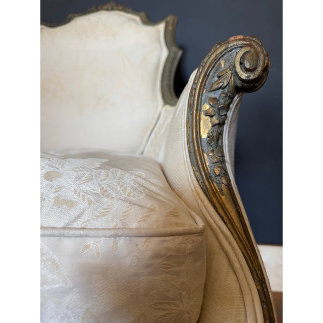 19th Century Gilt Louis XV Bergere For Sale - Image 10 of 11