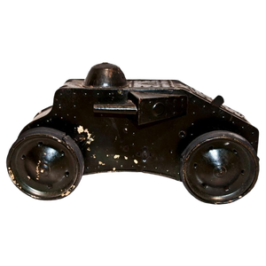 Vintage Military Wind Up Triang Tiger Tank Toy Car from Lines Bros Ltd., 1930s