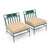 Pair of lounge chairs from France. This pair is made of iron that has been painted in a wonderful emerald, green tone. The...