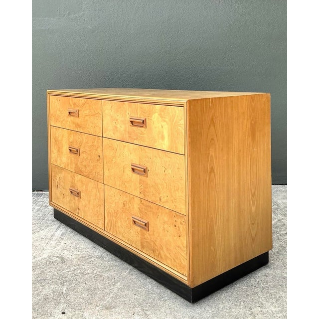 Vintage Henredon "Scene Two" Burl Wood Six-Drawer Dresser For Sale - Image 11 of 12
